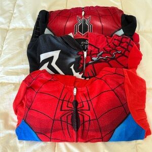 Miles Morales, Spiderman and Venom Pjs. Set of 3. Size 8.